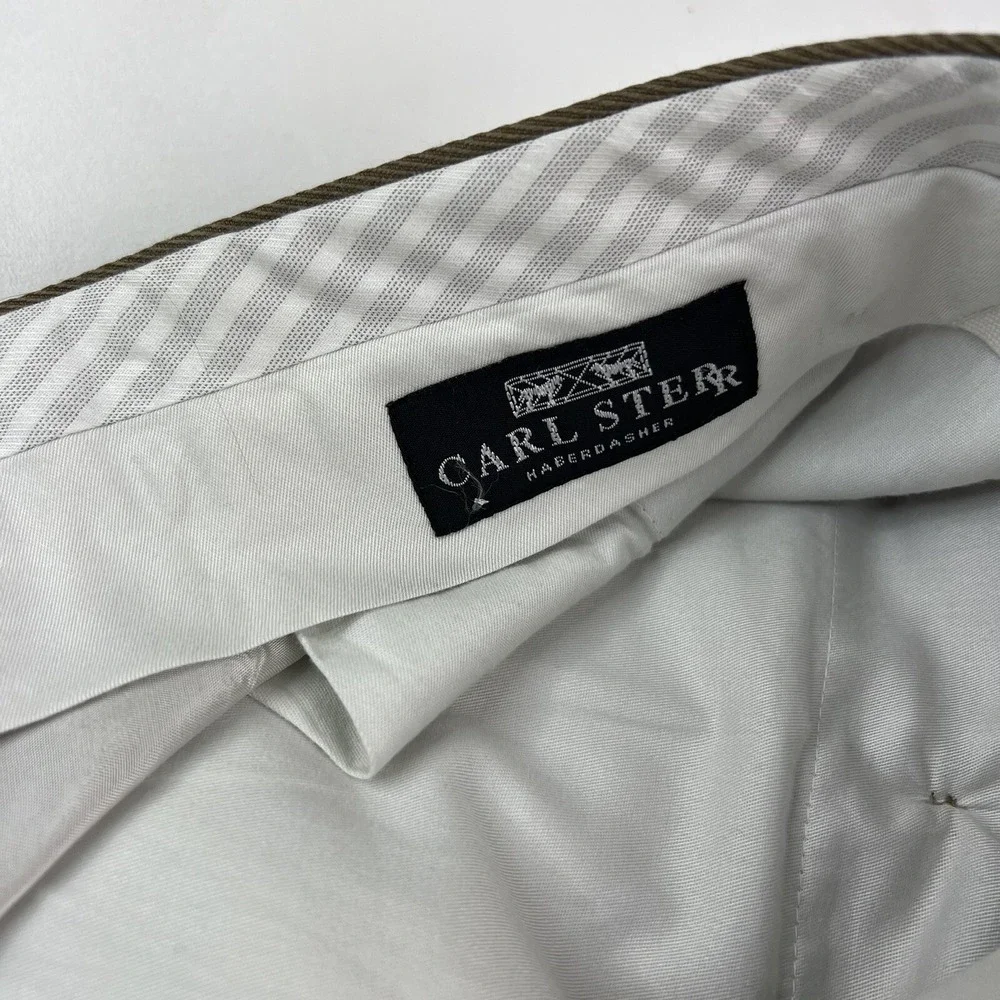 Samuelsohn‎ Carl Sterr Brown Wool Double Pleat Dress Pants Mens Size 36X29 +2.5